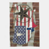 Texas Lone Star Texas Long Horn Geschirrtuch (Vertikal)