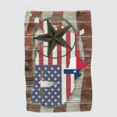 Texas Lone Star Texas Long Horn Golfhandtuch (Vorderseite)