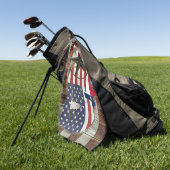 Texas Lone Star Texas Long Horn Golfhandtuch (Gras)