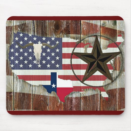 Texas Lone Star Texas Long Horn Mousepad (Vorne)