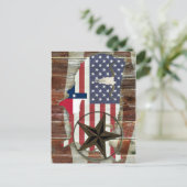 Texas Lone Star Texas Long Horn Postkarte (Stehend Vorderseite)