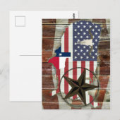 Texas Lone Star Texas Long Horn Postkarte (Vorne/Hinten)