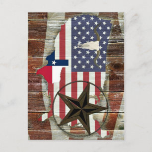 Texas Lone Star Texas Long Horn Postkarte