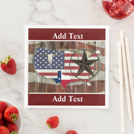 Texas Lone Star Texas Long Horn Serviette (Beispiel)