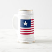 Texas, Lone Star und Streifen Bierglas (Vorderseite Links)