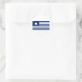 Texas Lone Star und Streifen - Blau Runder Aufkleber (Tasche)