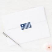 Texas Lone Star und Streifen - Blau Runder Aufkleber (Umschlag)