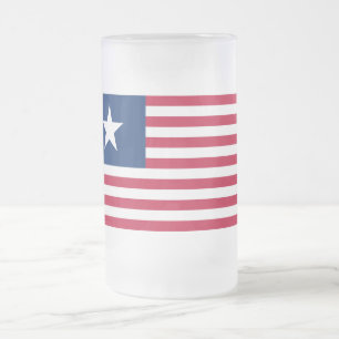 Texas, Lone Star und Streifen Mattglas Bierglas