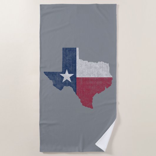 Texas Lone Star Vintag Austin Dallas Houston Strandtuch (Vorderseite)