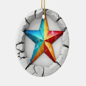 Texas Lone Star Weihnachten Keramik Ornament (Rechts)