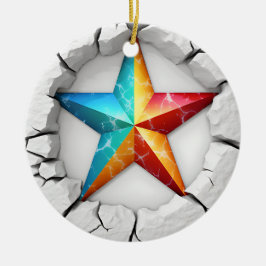 Texas Lone Star Weihnachten Keramik Ornament