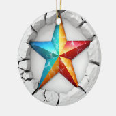 Texas Lone Star Weihnachten Keramik Ornament (Links)