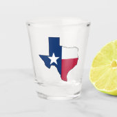 Texas Lonestar Staat Karte mit Texas Flag Fun Texa Schnapsglas (Vorderseite)
