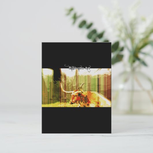 Texas Long Horn Postkarte (Stehend Vorderseite)