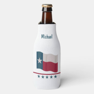 Texas Long Star Flaggenname Personalisiert Flaschenkühler