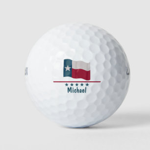 Texas Long Star Flaggenname Personalisiert Golfball