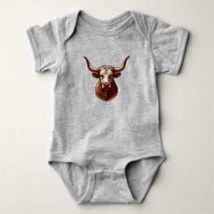 Texas Longhorn Baby Strampler
