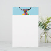 Texas Longhorn Briefpapier (Stehend Vorderseite)
