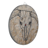 Texas Longhorn Bull Skull Dartscheibe (Vorderseite Links)