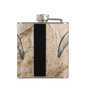 Texas Longhorn Bull Skull Flachmann (Rückseite)