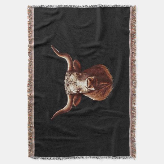 Texas Longhorn Decke (Vorderseite Vertikal)