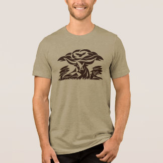 Texas Longhorn Eagle Western Ranch Grafik Tri-Blend Shirt