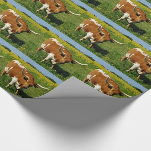 Texas Longhorn Geschenkpapier (Ecke)