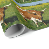 Texas Longhorn Geschenkpapier (Rolleneckpunkt)