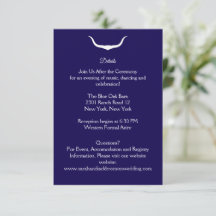 Texas Longhorn Hochzeit Beilagekarte