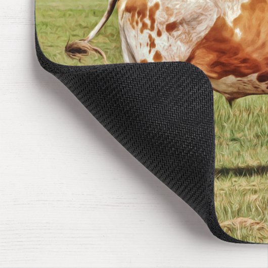 Texas Longhorn Kuh Art Mouse Pad Mousepad (Ecke)