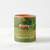 Texas Longhorn Kuh Farm Farm Tasse Cup (Zentrum)