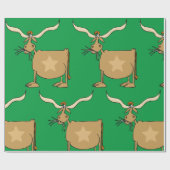 Texas Longhorn Kuh Geschenkpapier (Flach)