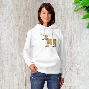 Texas-Longhorn-Kuh mit Stern Hoodie