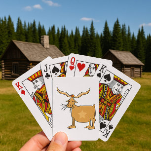 Texas-Longhorn-Kuh mit Stern Spielkarten