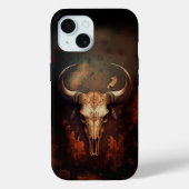 Texas Longhorn Kuh Skull Rustikal Case-Mate iPhone Hülle (Rückseite)