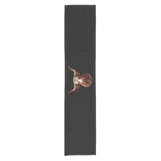 Texas Longhorn Kurzer Tischläufer (Vorderseite)