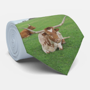 Texas Longhorn-Lenker im Felddruck auf Necktie Krawatte