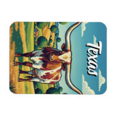 Texas-Longhorn Magnet (Horizontal)