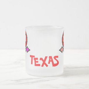 Texas Longhorn Mattiert Glass Tasse