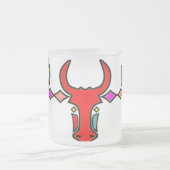 Texas Longhorn Mattiert Glass Tasse (Mittel)