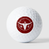 Texas Longhorn Monogram Initials Golfball (Vorderseite)