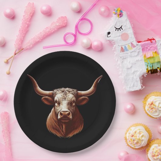 Texas Longhorn Pappteller (Party)