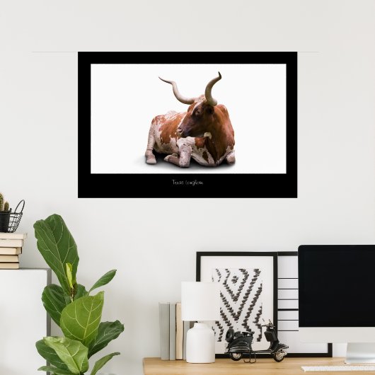 Texas Longhorn Poster Print (Heimbüro)