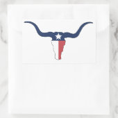 Texas Longhorn Rechteckiger Aufkleber (Tasche)