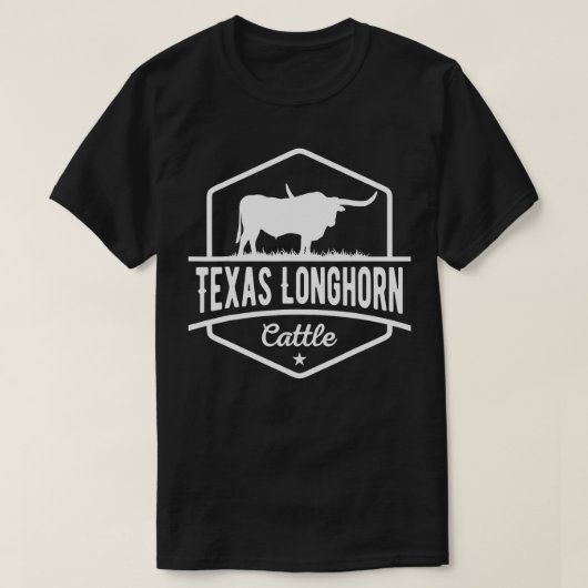 Texas Longhorn Rind Longhorn Kuh für Viehzucht T-Shirt (Design vorne)