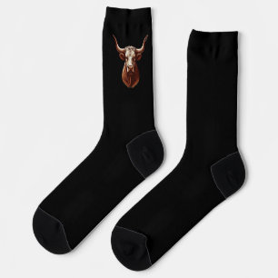 Texas Longhorn Rind Socken