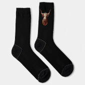Texas Longhorn Rind Socken (Rechts)