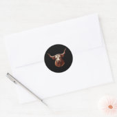 Texas Longhorn Runder Aufkleber (Umschlag)