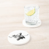 Texas Longhorn Sandstone Untersetzer (Seite)