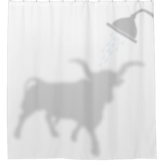 Texas Longhorn Schatten Silhouette Shadow Buddies2 Duschvorhang (Vorderseite)